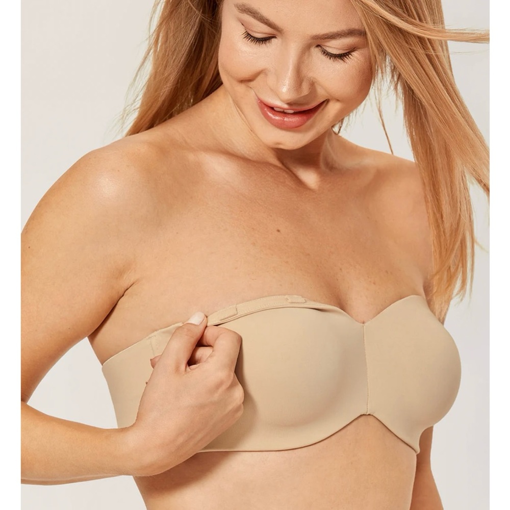 Seamless Strapless Bandeau in Tan